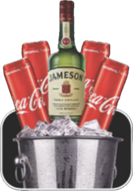 Jameson bucket s Coca-Colom na ledu